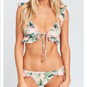 Carolina Ruffle Top ~ Palmtini-Small